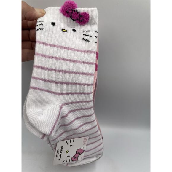 Hello Kitty Sanrio Mid Crew 5 Pair Socks Women's Size 9-11 NEW-Fast Ship - Picture 4 of 5